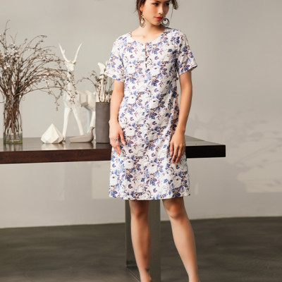 Đầm Suông Linen Anna DRE124 Thời trang thiết kế Hity