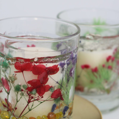 Nến Thơm Trang Trí Hoa Khô Gel Hương Hoa Hồng Chính Hãng R2D Nến Decor