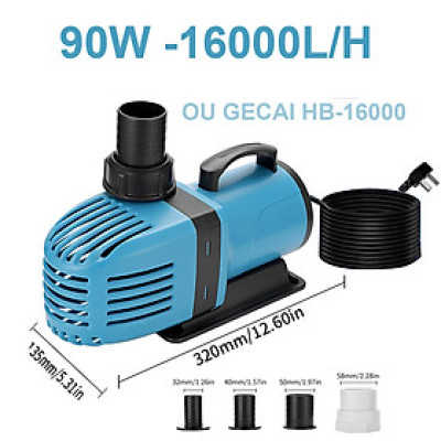 Máy bơm nước HB16000 ( 90W - 16000L/Hr) cao cấp bơm lọc nước bể cá, hồ cá Koi tiểu cảnh non bộ, sinh hoạt cao cấp
