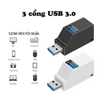 Hub chia 1 ra 3 cổng USB - Giao Màu Ngẫu Nhiên - Hàng nhập khẩu