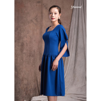 Đầm Rubi Xanh Cổ Vuông Maxivic M01227037