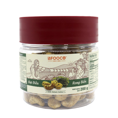 Hạt điều rong biển 200g/ hủ LAFOOCO Seaweed Coated Cashews