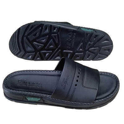 Dép Nam Da Bò HA NAM Đế Siêu Nhẹ Khâu Chỉ Toàn Bộ DNA22035