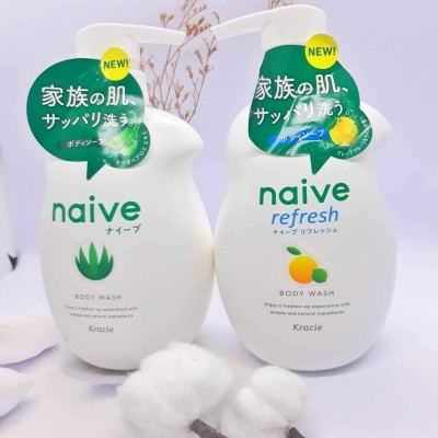 Sữa Tắm Chiết Xuất Từ Lô Hội Kracie Naive Body Wash (Aloe) - Chai 530ml