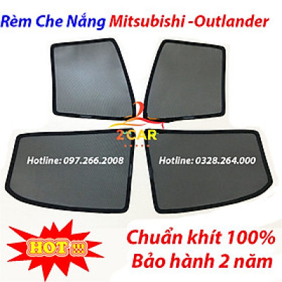 Rèm Che Nắn xe Outlander 2018-2023 loại 2 Rèm Chắn Nắng Nam Châm Cho Xe ô tô, Bộ 4 Tấm, có nam châm