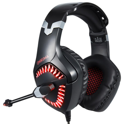 Tai nghe chơi game có dây ONIKUMA K1B PRO với Bộ trình điều khiển 50mm Âm thanh nổi 3D Surround Giảm tiếng ồn Mic USB + Cổng 3,5mm