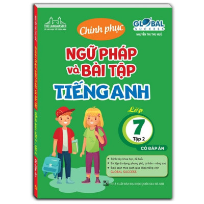Sách - Combo 2 cuốn GLOBAL SUCESS - Chinh phục ngữ pháp và bài tập tiếng anh lớp 7 tập 1 + tập 2 (có đáp án)