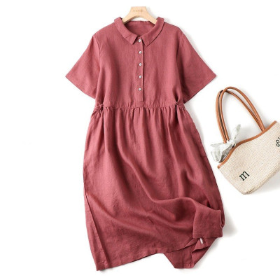 Đầm nữ suông chất linen mềm mát , có dây rút eo kèm túi 2 bên hông dễ mặc , phù hợp với mọi dáng Da215