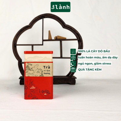 Trà Trầm Hương Dạng Lá Hộp 50gr 3 Lành Hoàn Toàn Từ Lá Dó Bầu Ngủ Ngon Giảm Stress