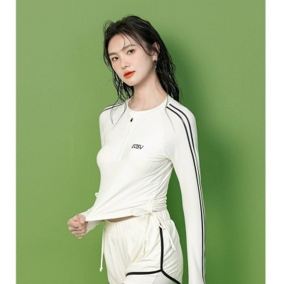 Bộ đồ bơi nữ kéo khoá ,áo tắm biển dài tay quần short chất thun lạnh xịn xò