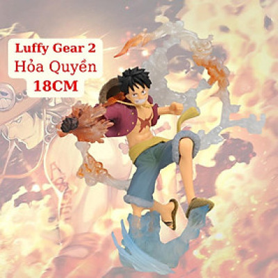 Mô Hình Luffy Gear 2 18CM Hỏa Quyền Mô hình One Piece Cao Cấp, Figure Mô Hình Anmie One Piece Luffy Vua Hải Tặc