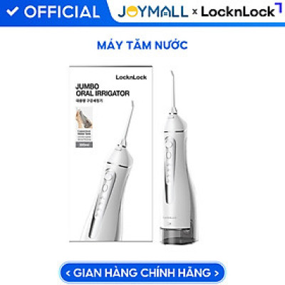 Máy tăm nước không dây LocknLock ENR166GRY - Hàng chính hãng, dung tích 300ml, 4 chế độ vệ sinh, pin xài 20 ngày - JoyMall