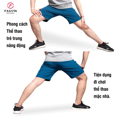 Quần đùi nam Fasvin Q21450.HN short thể thao vải gió chun trơn mát co giãn 4 chiều.