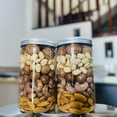 MIX HẠT CÒN VỎ - Hạt óc chó còn vỏ, Hạt macca nứt vỏ, hạt dẻ cười, Hạnh nhân rang bơ, Điều rang muối/ đóng gói 500gram