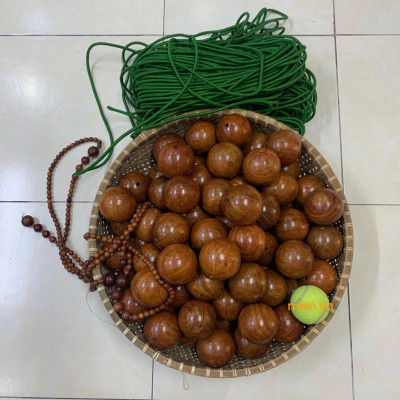 Vòng Lắc Bụng , Lắc Eo Hạt Gỗ Hương Cao Cấp - Vòng 40 hạt 7cm ( video , hình thật ) 