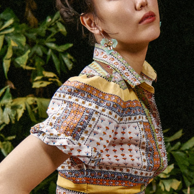 Đầm Sơ Mi Linen Bohemian DRE228 thời trang thiết kế Hity