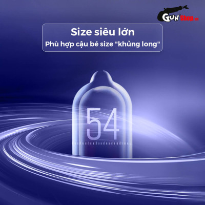 Bao cao su Shell Bigtime - Size 54mm, siêu mỏng, kéo dài thời gian - Hộp 10 cái