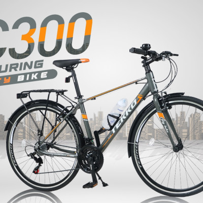 Xe đạp Tekko thể thao City C300 Khung nhôm cao cấp - Phù hợp với người cao từ 1m45 trở lên