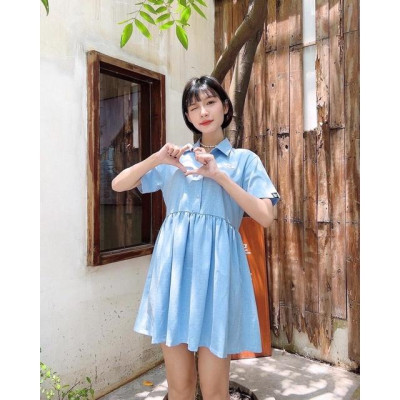 UPZ Đầm Babydoll Logo Chữ (4 Màu)
