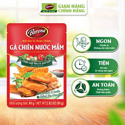 Xốt Gia Vị Hoàn Chỉnh BARONA Gà Chiên Nước Mắm 80g