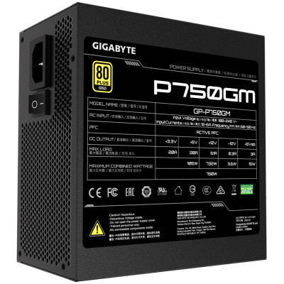 Nguồn máy tính GIGABYTE GP-P750GM 750W 80 PLUS  - Hàng Chính Hãng
