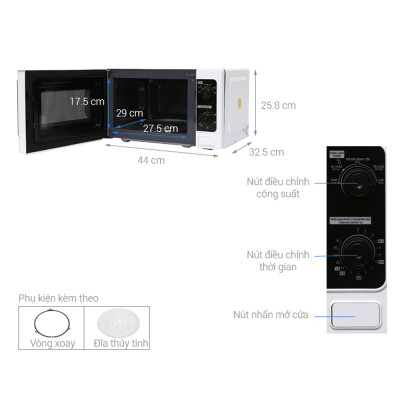 Lò Vi Sóng Toshiba ER-SM20(W1)VN (20 Lít) - Hàng Chính Hãng