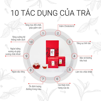 TRÀ VIỆT -Hộp Quà Tặng An Khang Giấy Gân Nổi Mỹ Thuật Cao Cấp