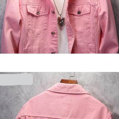 Áo khoác Jean dáng ôm body có hai túi phía trước tiện lợi trẻ trung mang phong cách Hàn Quốc chất liệu vải bò cotton cao cấp mặc thoải mái hợp với xu hướng thời trang - HOT TREND