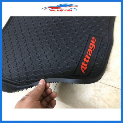 Lót sàn ô tô cao su Attrage 2015-2016-2017-2018-2019-2020-2021-2022 không mùi chống trơn trượt