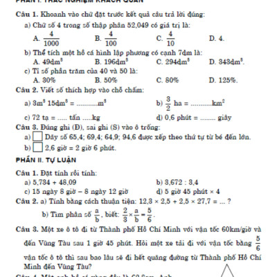 Sách - đề thi môn toán tiếng việt dùng cho học sinh lớp 5 thi vào lớp 6 (dùng chung cho các bộ sgk hiện hành)