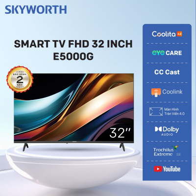 TIVI LED SKYWORTH HD 32 INCH  32E5000G - HÀNG CHÍNH HÃNG - CHỈ GIAO HCM