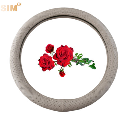 Bọc vô lăng mã 8932 màu be - Chất liệu da thật - Khâu tay 100% size M