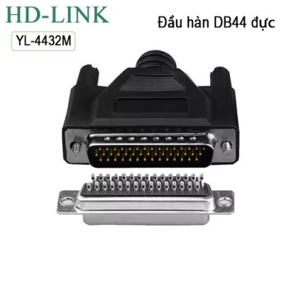 Đầu hàn COM DB44 HD-Link YL-4432M/F vỏ ốp nhựa dẻo. Hàng chính hãng !!! 