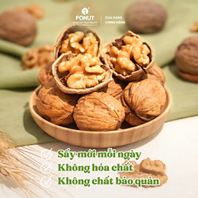 Quả óc chó vàng còn vỏ Fonut 500g-300g - Hạt dinh dưỡng cho bà bầu, ăn kiêng