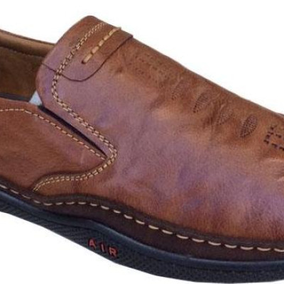 Giày mọi nam Trường Hải màu vàng bò da bò thật cao cấp không bong tróc đế cao su chống mòn không trơn GMTH095