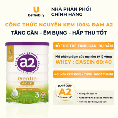 Combo 3 Lon Sữa a2 Milk a2 Gentle Gold Đủ Số Lon 800g