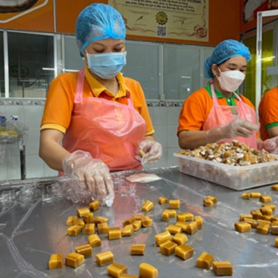 Kẹo dừa sáp VICOSAP vị phô mai kem kẹo mềm dẻo ít đường đặc sản Trà Vinh hộp 100g