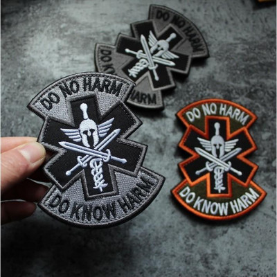 Patch phù hiệu y tế chiến trường dán quần áo_ba lô túi xách