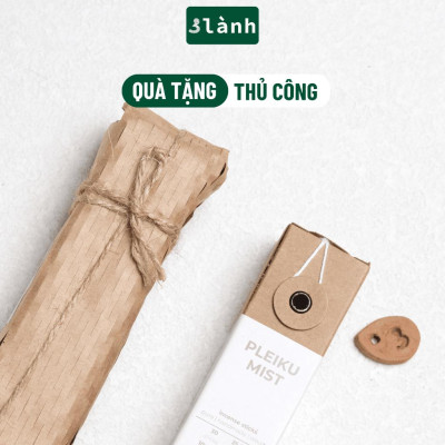 Nhang Thủ Công Sớm Pleiku 3 Lành Hộp 30 Que 100 % Tự Nhiên Tặng Kèm Đế Chăm Không Hóa Chất Xông Thơm