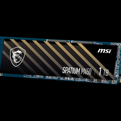 Ổ cứng SSD MSI SPATIUM M450 | PCIe , Gen3 x4 NVMe M.2 | Read 3600 MB/s - Write 3000 MB/s | 600TBW | Bảo hành 5 năm | Hàng Chính Hãng