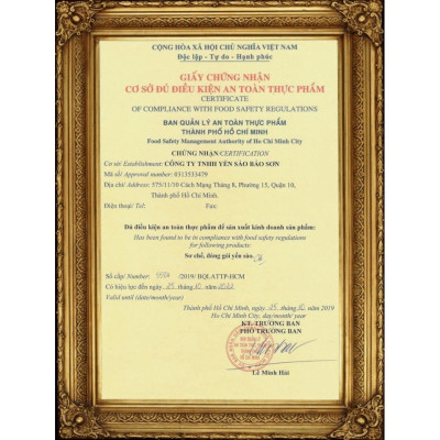 TỔ YẾN TINH CHẾ SỢI - HỘP 20GR - BẢO SƠN TRUE NEST