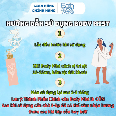 Body Mist Bath And Body Works Nam Nữ Chính Hãng Dahlia, Xịt Thơm Body Toàn Thân Hương Nước Hoa 236ml