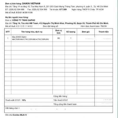 Hệ Thống Máy Lạnh Multi S Daikin Combo MKC70SVMV/CTKC25RVMV+CTKC50RVMV Gas R32 Inverter Treo Tường 1 Chiều Lạnh Hàng Chính Hãng - Chỉ giao tại HCM