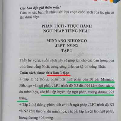 SÁCH NGỮ PHÁP TIÊNG NHẬT N5-N2 TẬP 1, TẬP 2, TẬP 3 VÀ LUYỆN VIẾT KANJI