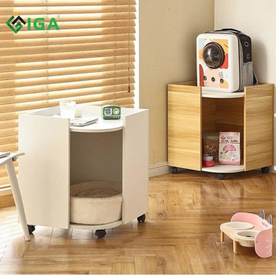 Nhà cho Cat kết hợp để đồ có bánh xe Mặt Phủ Melamine Chống Xước - GP194
