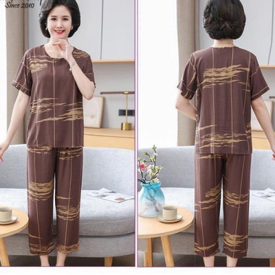 Đồ bộ trung niên, chất liệu mát, thấm hút mồ hôi, đồ bộ nữ kiểu set đi chơi, bộ đồ trung niên cho bà cho mẹ, Nesa TN01