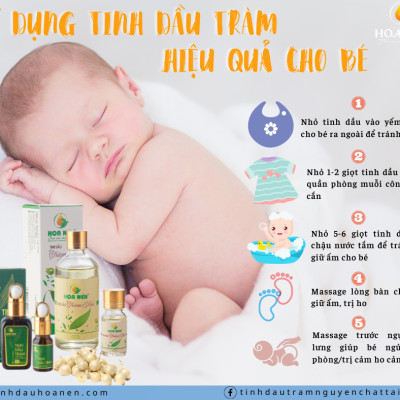 Tinh dầu Tràm Huế nguyên chất Hoa Nén - Chuẩn VietGAP - Chăm sóc sức khỏe mẹ và bé - dạng bi lăn 10ml