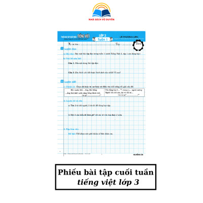 sách - Phiếu Bài Tập Cuối Tuần Môn Toán, Tiếng Anh, Tiếng Việt Lớp 3, 4, 5 ( Biên Soạn Theo Chương Trình GDPT Mới)