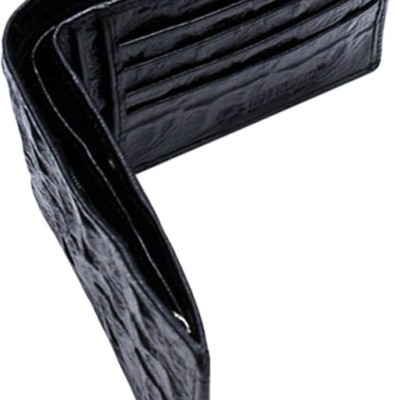 Ví Nam Vân Cá Sấu Huy Hoàng HT2117 (12.5 x 10 cm) - Đen