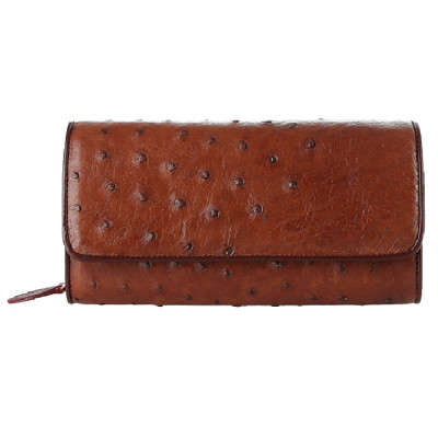  Túi đeo da đà điểu Huy Hoàng da bụng màu đen, nâu đất, vàng bò, nâu đỏ HT6423-24-25-26